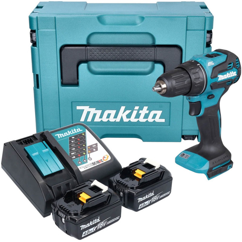 Perceuse visseuse à percussion sur batterie DHP490RMJ 2 x 4 Ah 18 V MAKITA