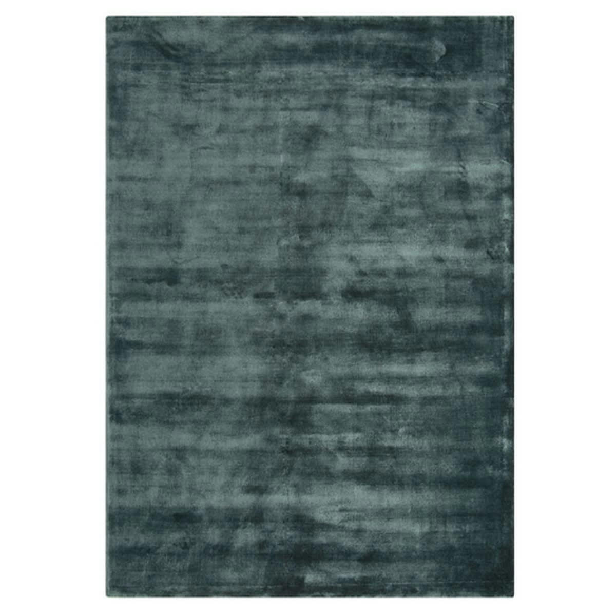 TITANE - Tapis luxe designer en Viscose Bleu pétrole 175x250 cm
