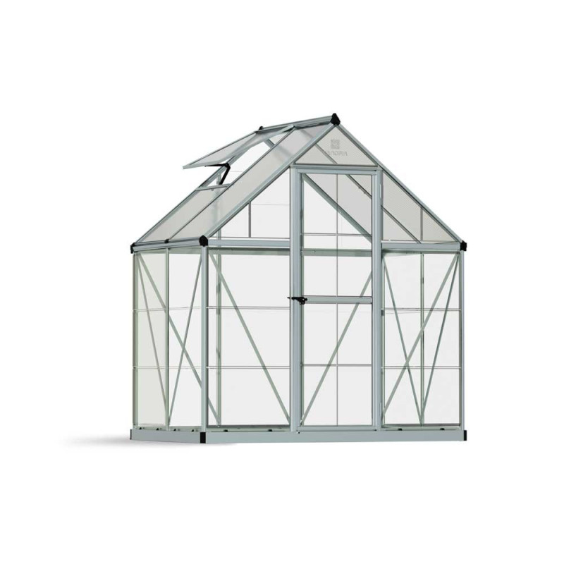 Serre en polycarbonate Hybrid argentée 2,2 m² CANOPIA