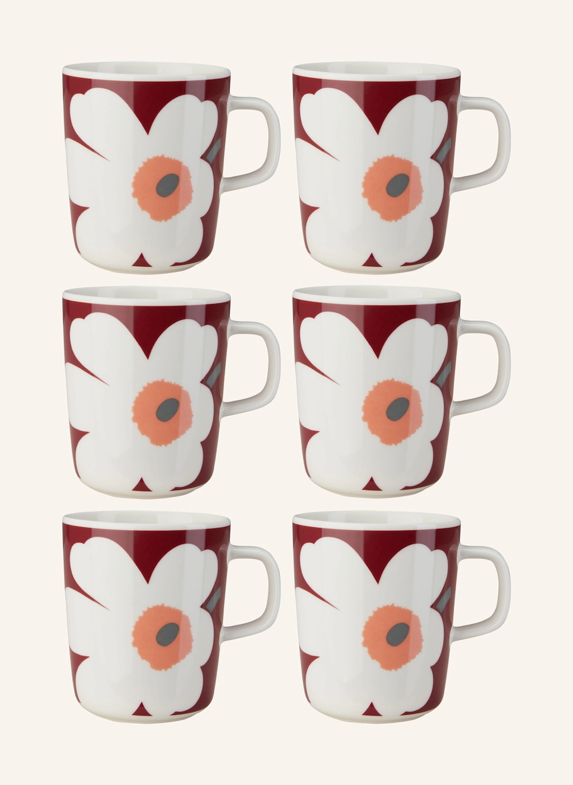 marimekko 6er-Set Henkelbecher OIVA/UNIKKO