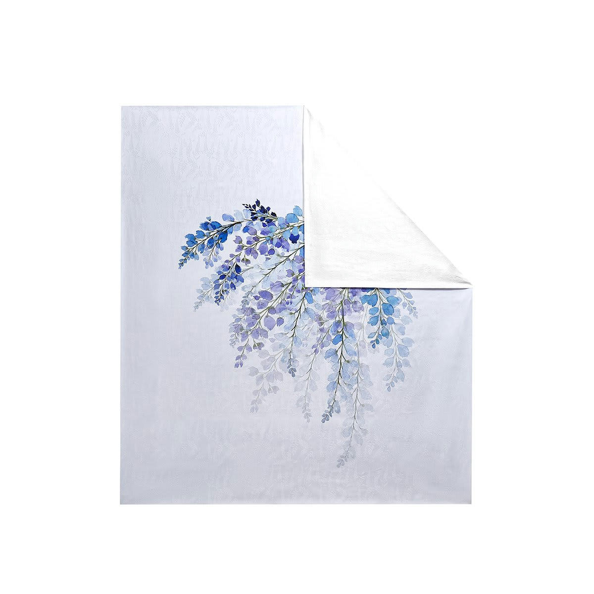 WISTERIA - Housse de couette coton bleu foncé 240x220 cm