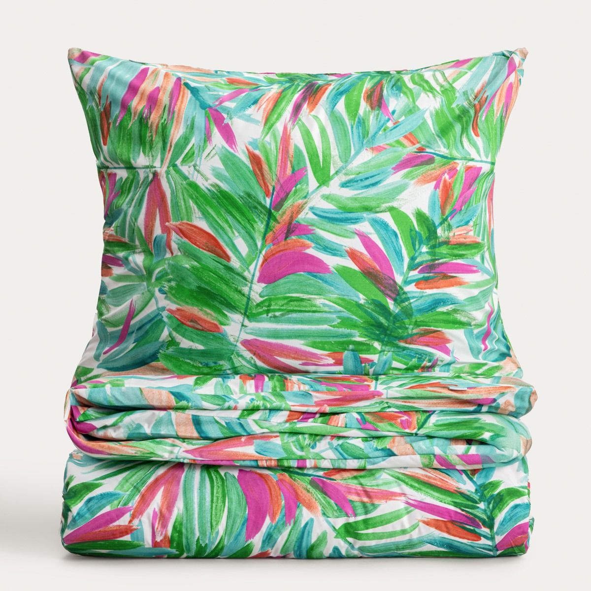 Pościel VERDERA z mikrofibry w liście 220x200   2*70x80 cm