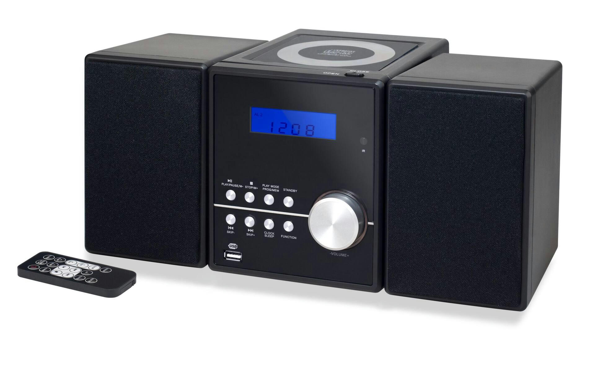 Proscan Bluetooth CD Player Micro Stereo System w/ FM Radio & Remote Control