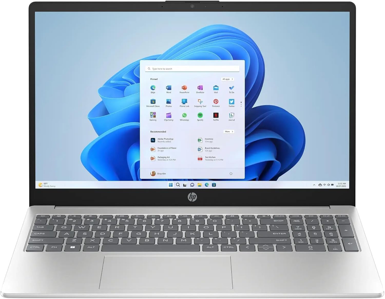 HP New 15.6 inch Laptop Computer  2026 Edition  Intel High-Performance 4 cores N100 CPU  128GB SSD  Windows 11 Pro with Office 365 for The Web