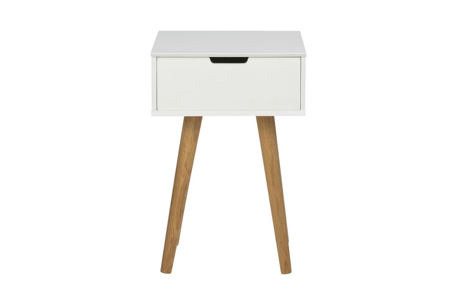 LOKKA - Table de chevet scandinave blanc