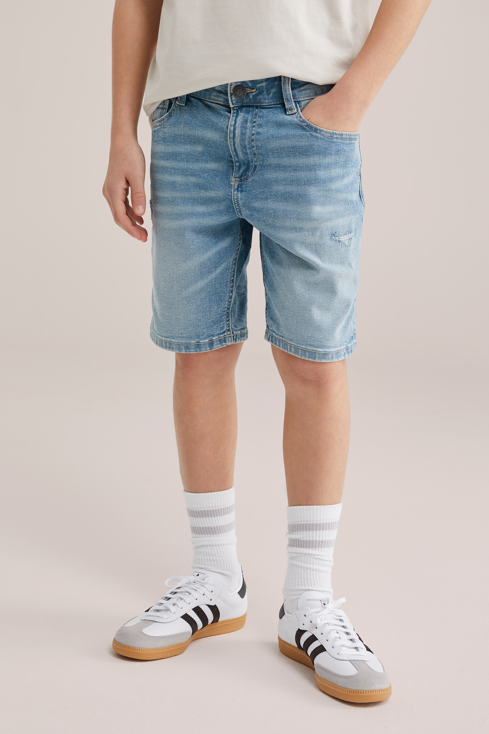Jongens regular fit denim short