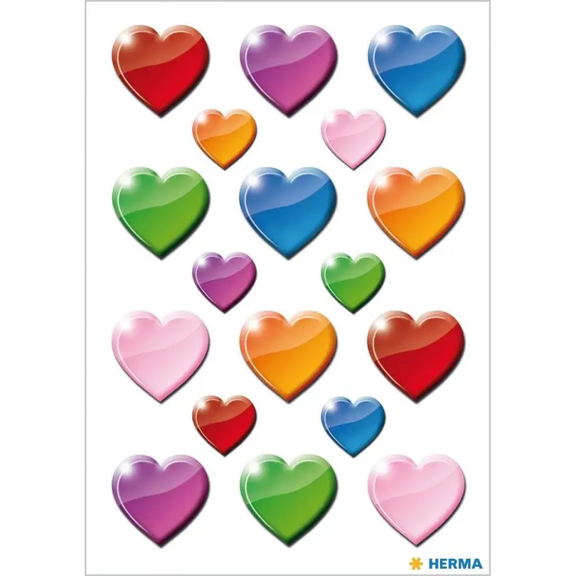 Sticker Bunte Herzen