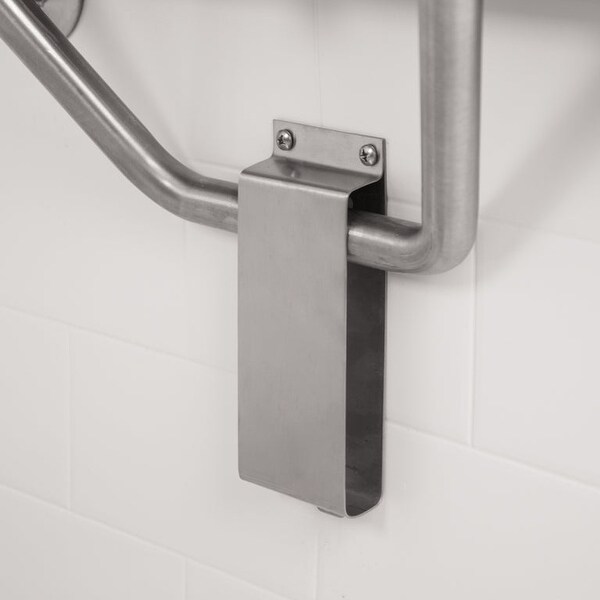 ADA Compliant Right Hand Wall Mount Teak Bench