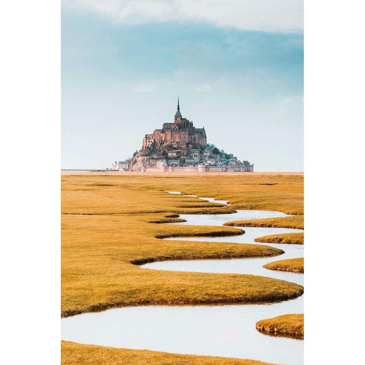 ARCHITECTURE - Tableau sur toile baie Mont-Saint-Michel 65x97 cm