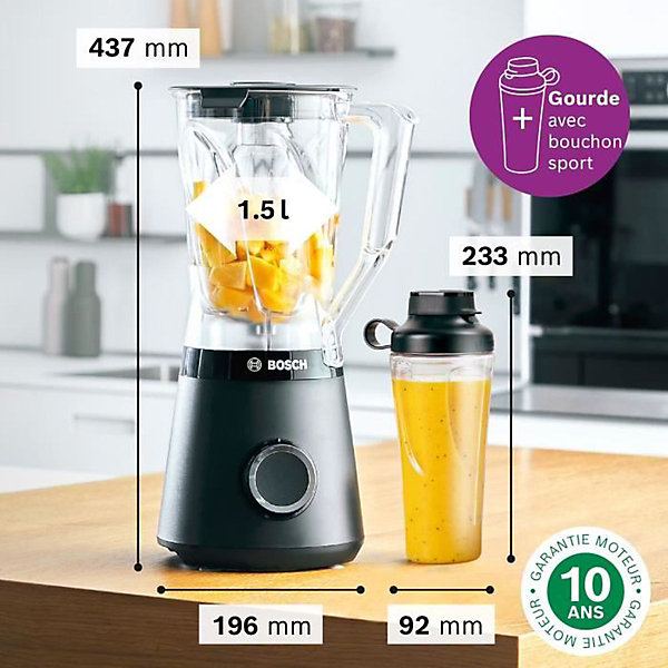 Mixeur - BOSCH - VitaPower/MMB614GO - Revêtement noir
