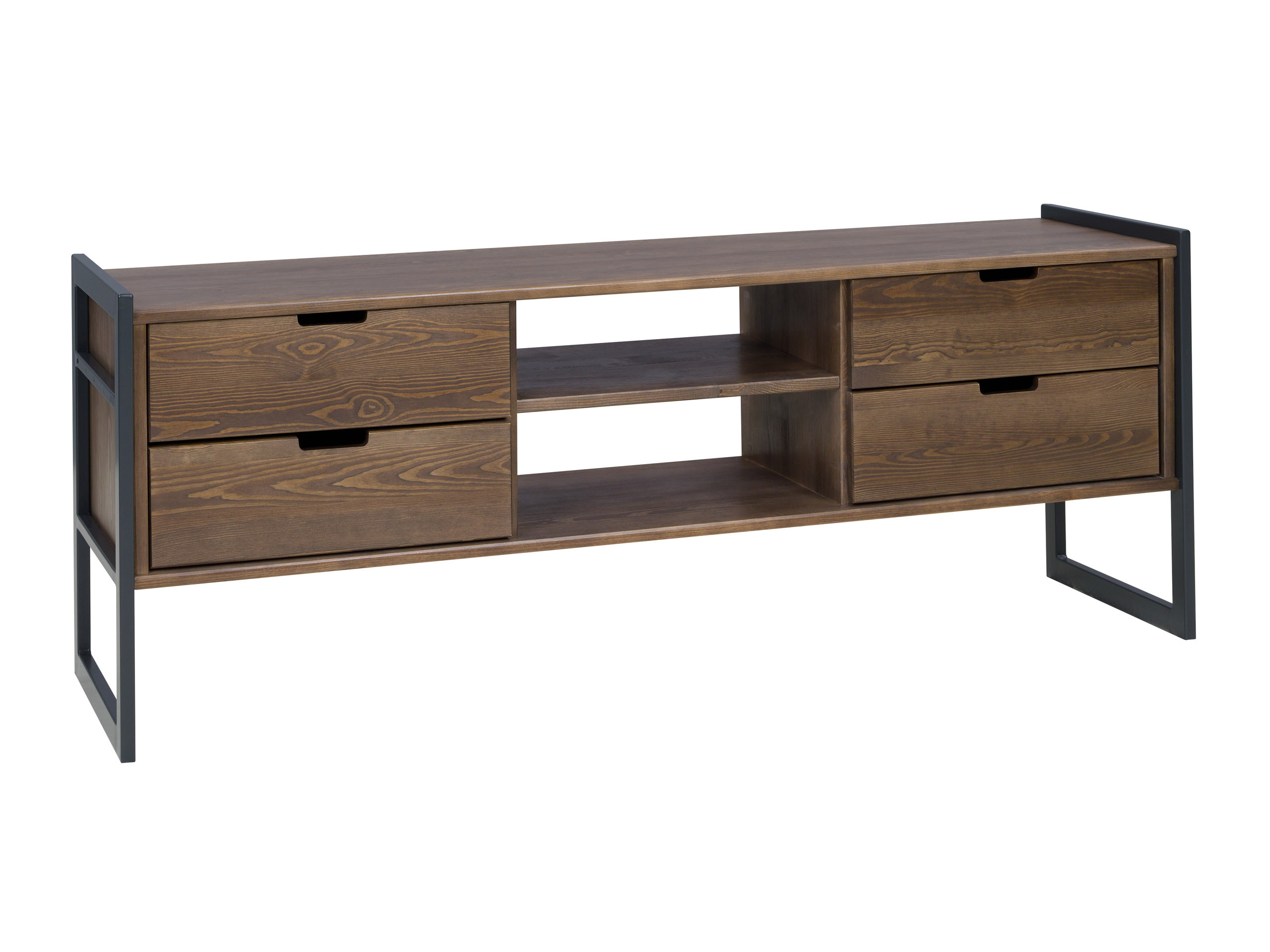 Stolik RTV LOFT WOOD, kolor brązowy