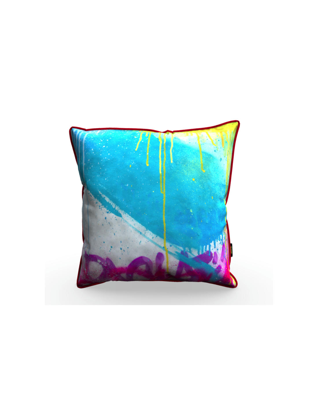 COUSSIN DÉCO - Coussin garni en velours imprimé Souvenir