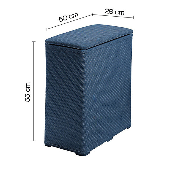 Panier À Linge 70Lt En Résine Thermoplastique Bleu Robinia De Kiamami Valentina