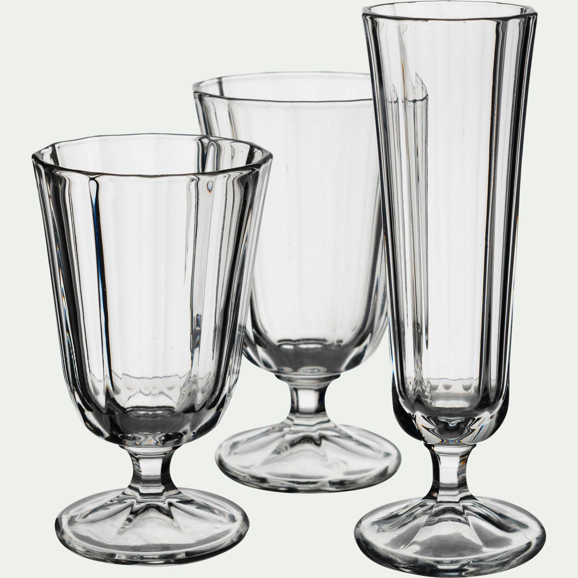 ANA - Flûte à champagne conique en verre 13,5cl - transparent