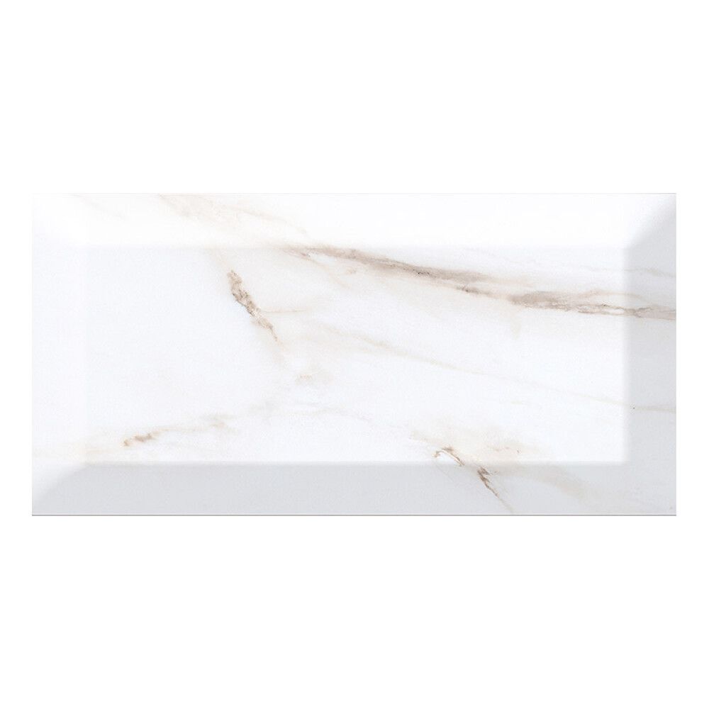 FLIS METRO CARRARA BLANK MED FASEDE KANTER 10X20CM 0,5M²