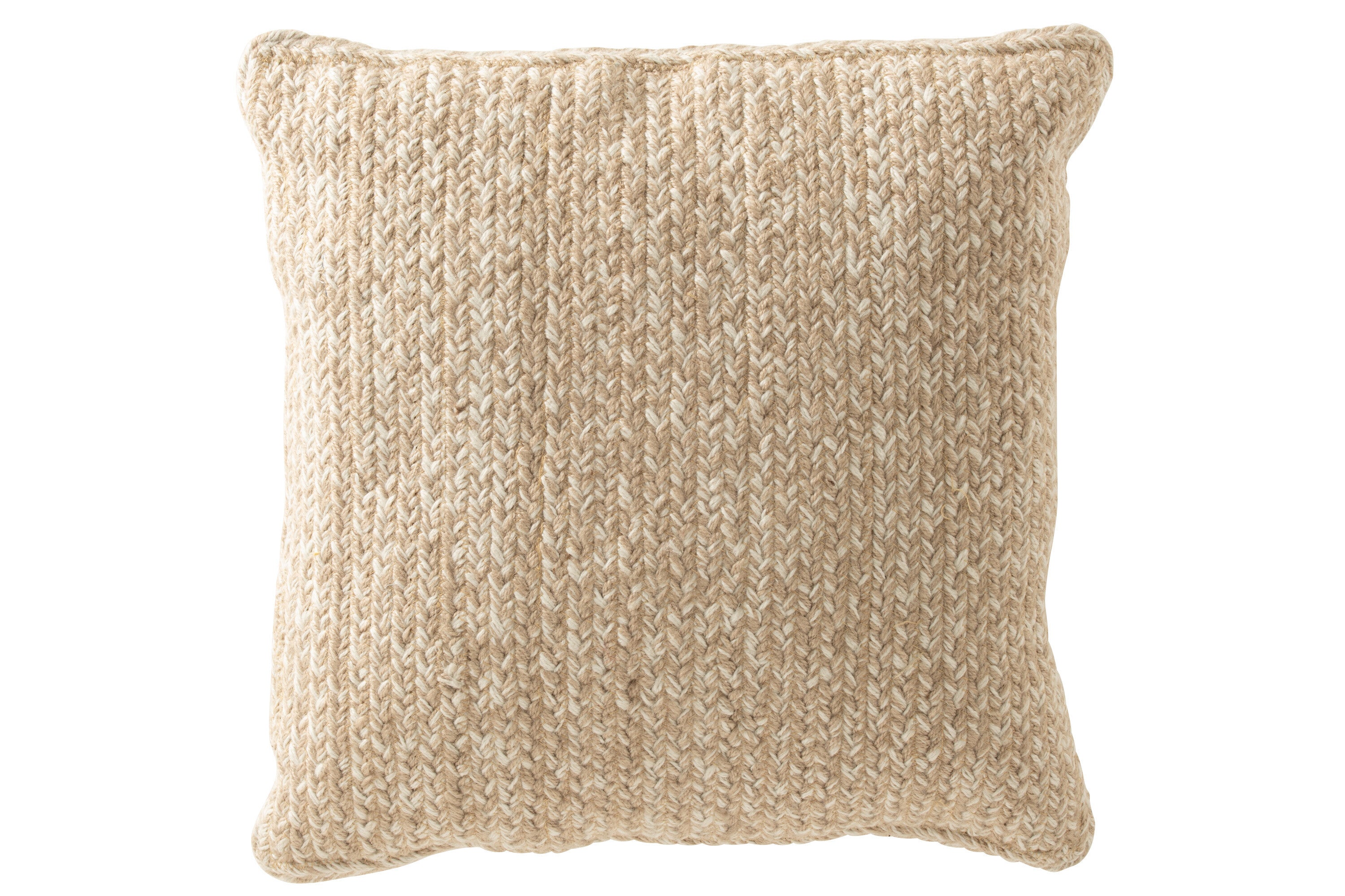 J-Line kussen Miami Outdoor - polyester - naturel/wit