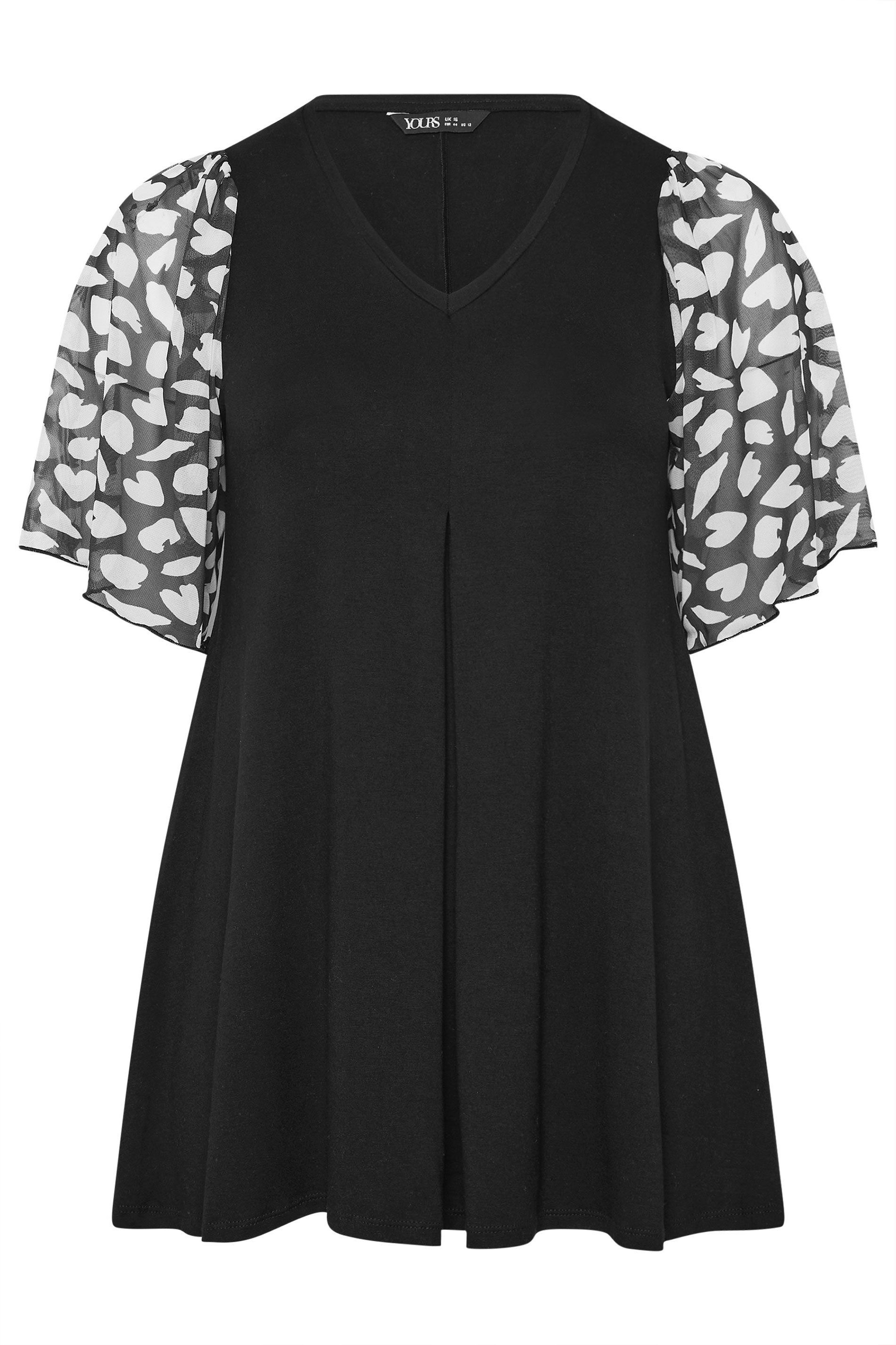 Yours Contrast Sleeve Top