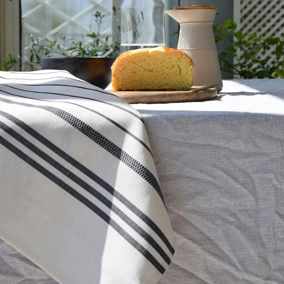 BERRAIN - Torchon coton Blanc 50x70 cm