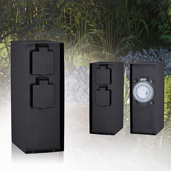 Colonne de prises Rio Horloge de programmation IP44 Anthracite