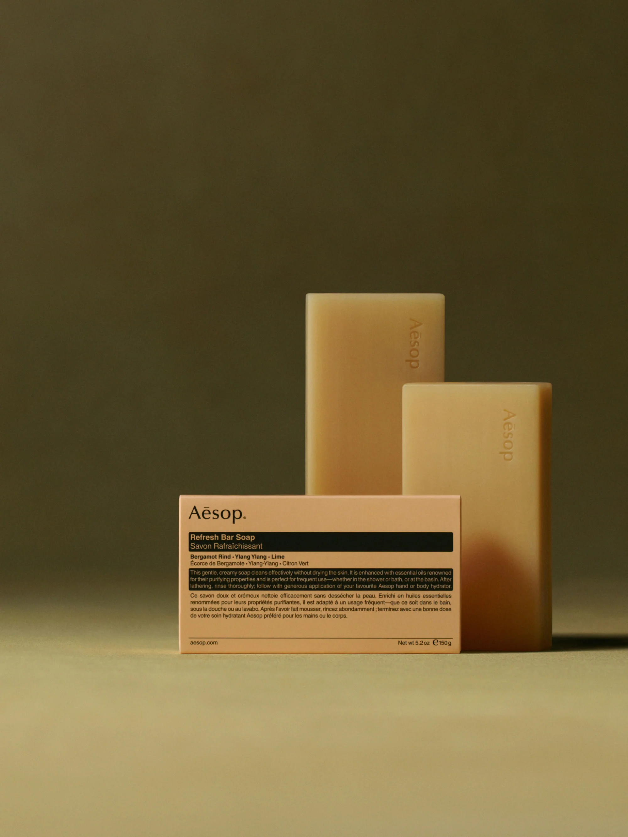 Seifenstück Refresh (Bergamotte, Ylang Ylang, Limette)