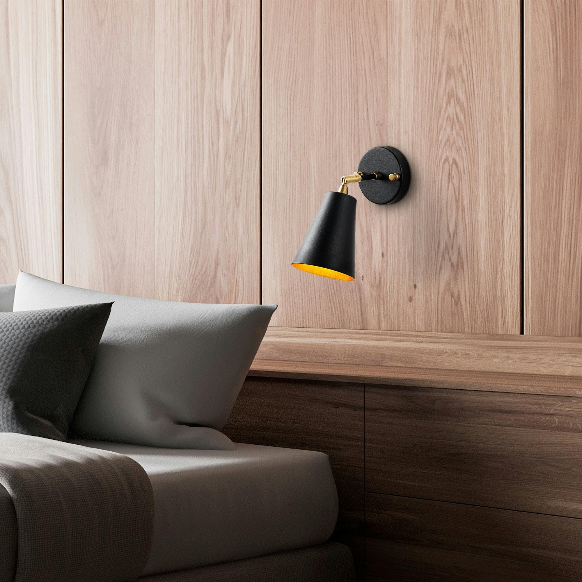 Applique murale moderne noire, abat-jour orientable SFAX