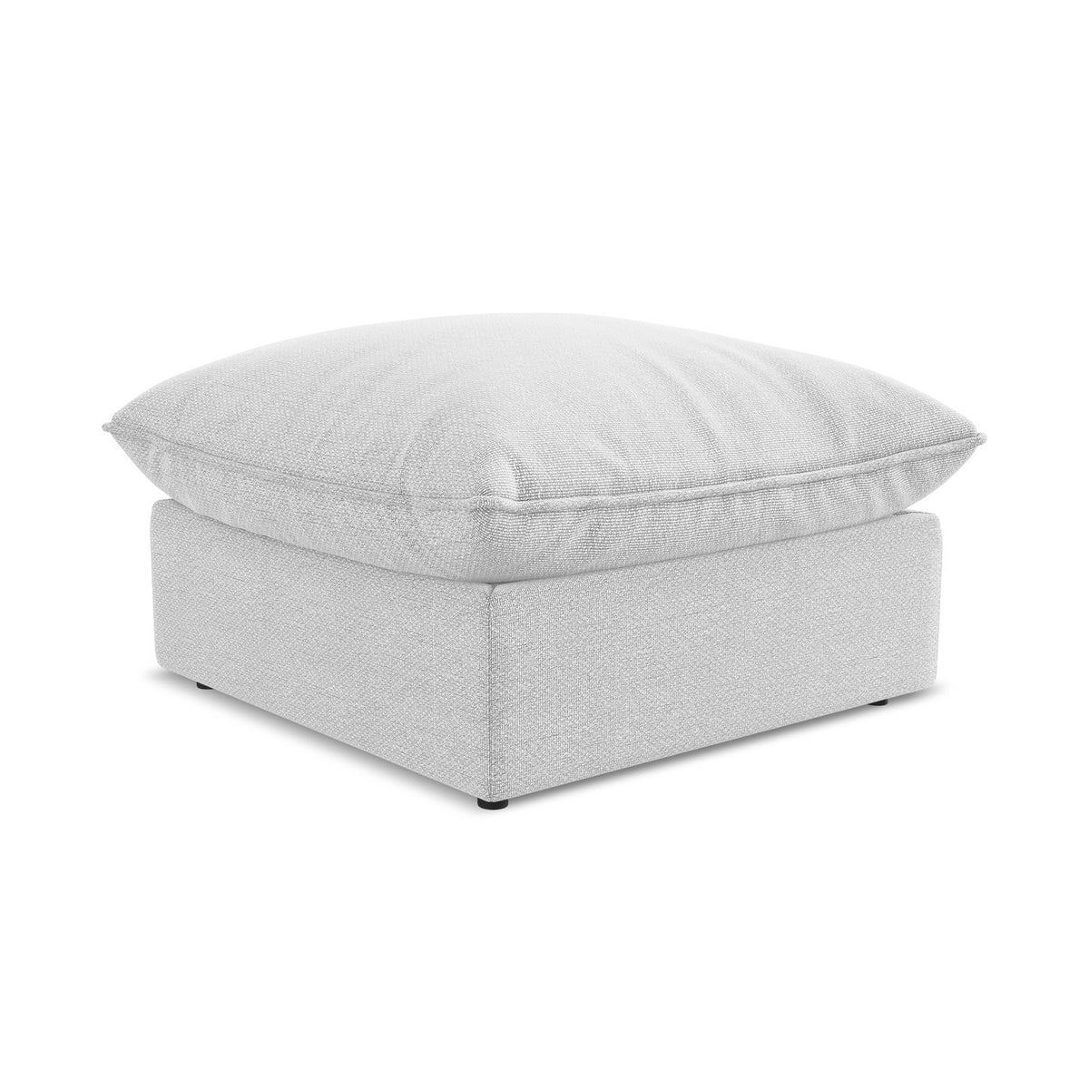 LaMiaSofa Poef Ravenna - bouclé - zilver - 75x75x45