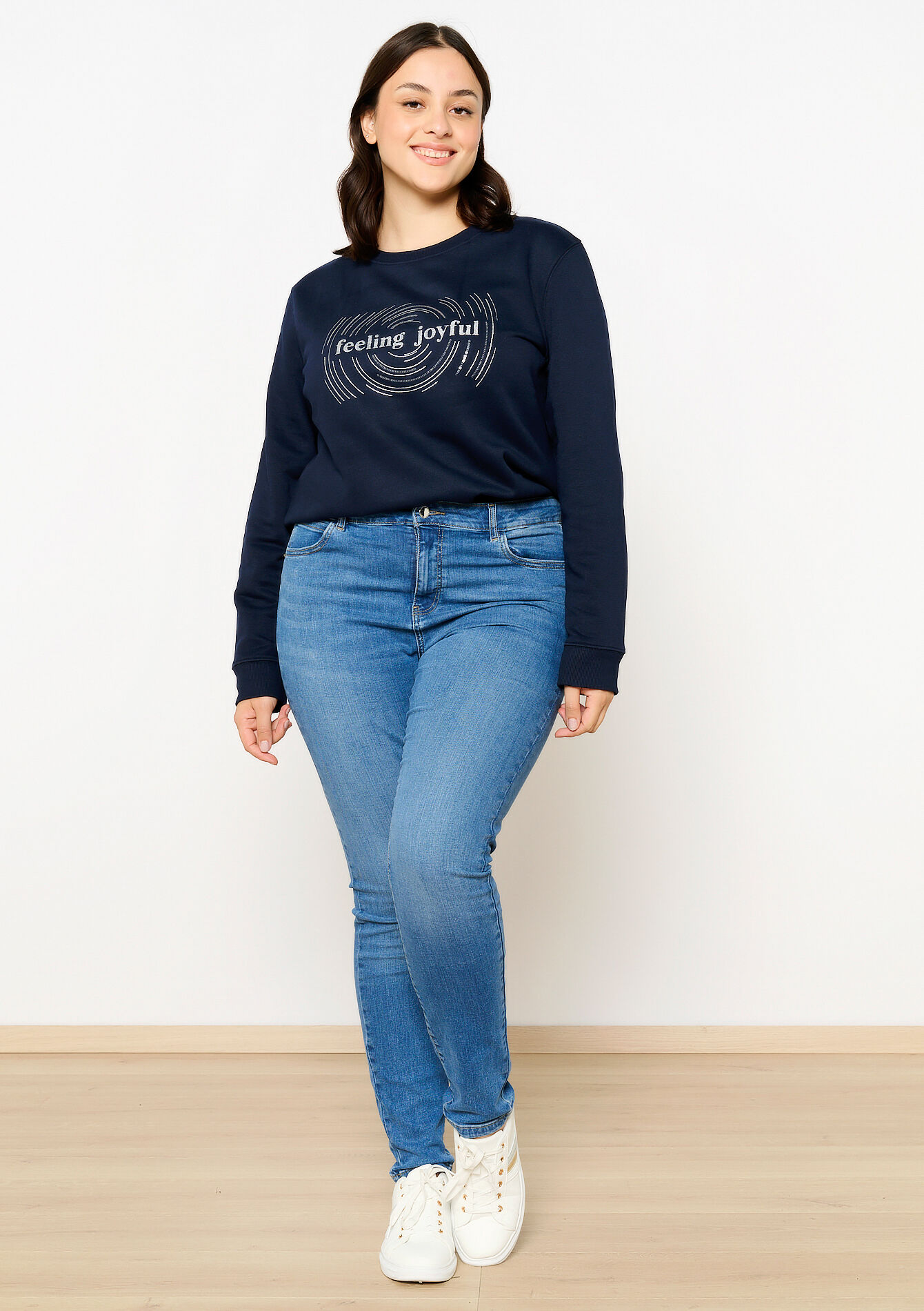 Skinny jeans met hoge taille