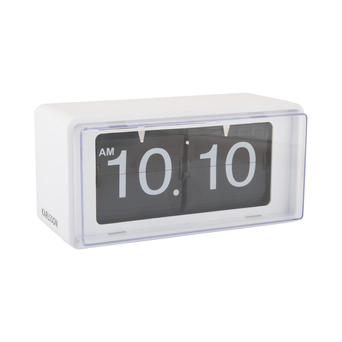 Karlsson wandklok Retro Boxed Flip - wit - 20x10x10cm