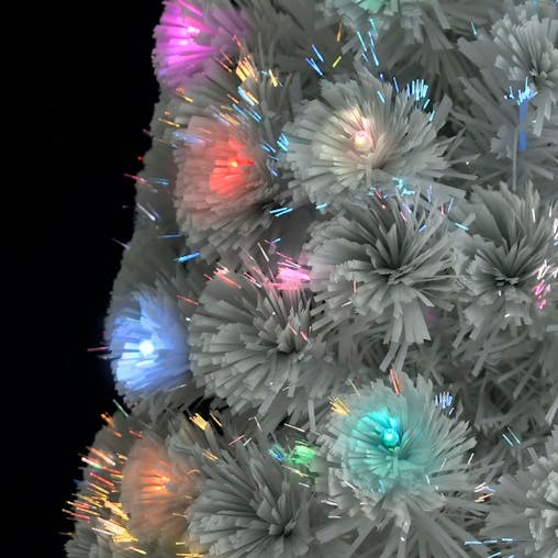 NNEVL Artificial Christmas Tree with LED White 210 cm Fibre Optic
