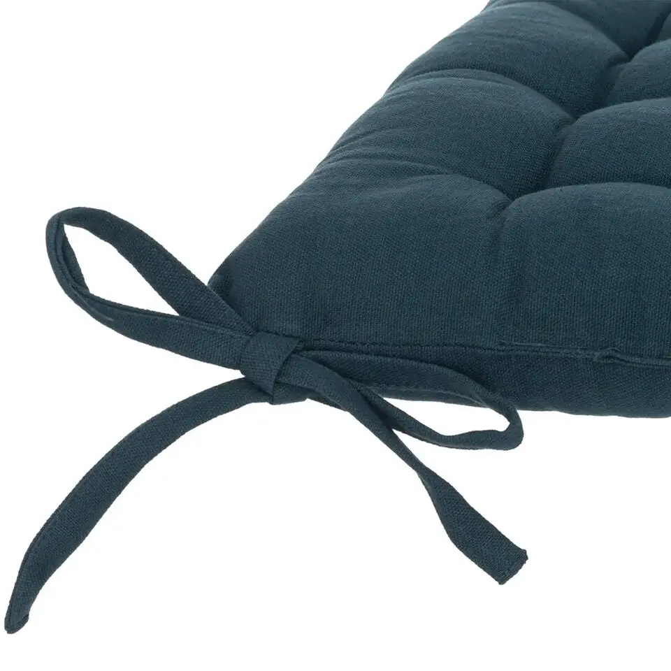 Atmosphera Stoelkussen - donkerblauw - katoen - 36 x 36 x 4cm