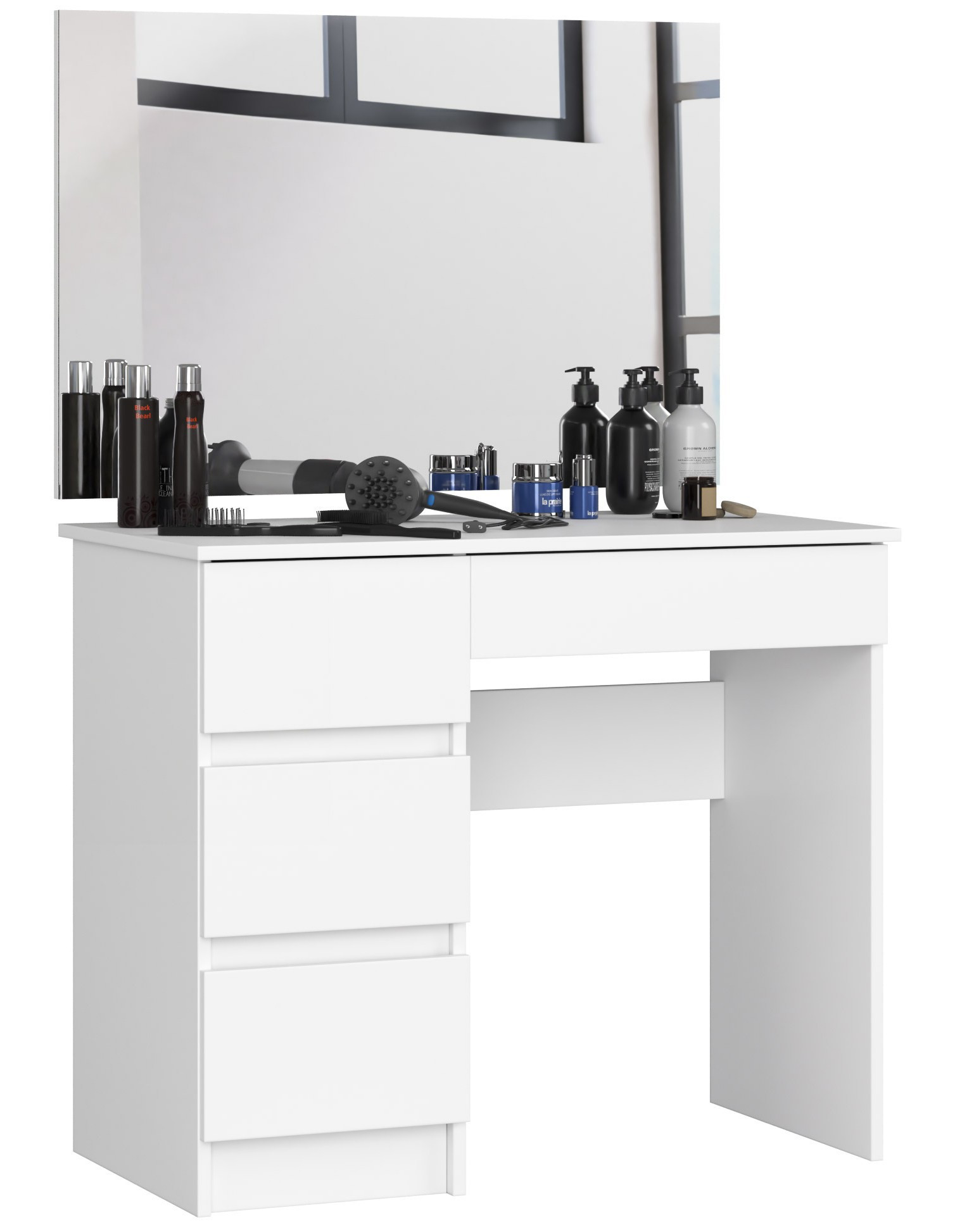 Toaletka Z Lustrem Clp T-6/Sl 900X600 Lewa Biała