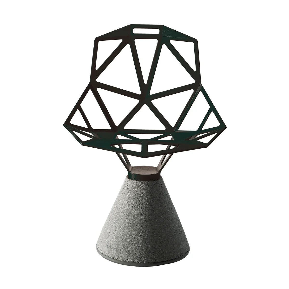 Magis - Chair One mit Zement Sockel, schwarz
