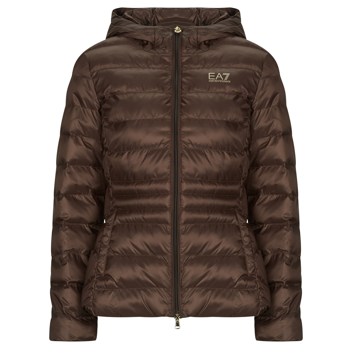 Emporio Armani EA7 - TRAIN CORE LADY W ECO DOWN JACKET HO MEDIUM PADDED - TRAIN CORE - Brown