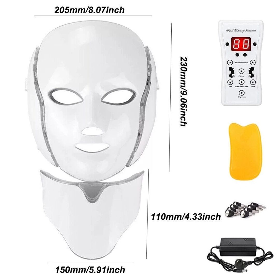 Nordara 7 LED Photon Face Neck Mask Therapy Skin Rejuvenation