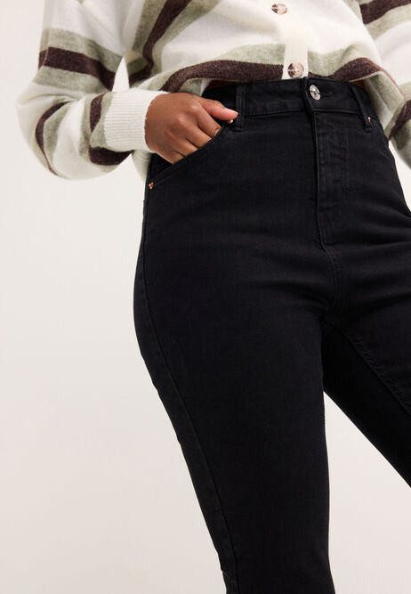 Womens Black Plain Skinny Jeans