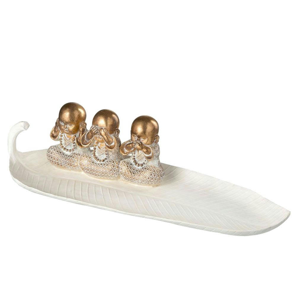 - Décoration à poser moines sur une feuille 41 cm