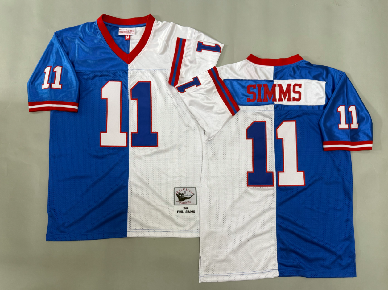 Phil Simms New York Giants Authentic Split Throwback Retired Player Jersey