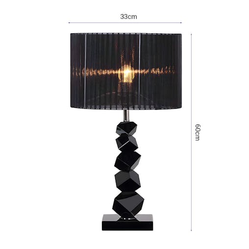 SOGA 60cm Black Table Lamp with Dark Shade LED Desk Lamp