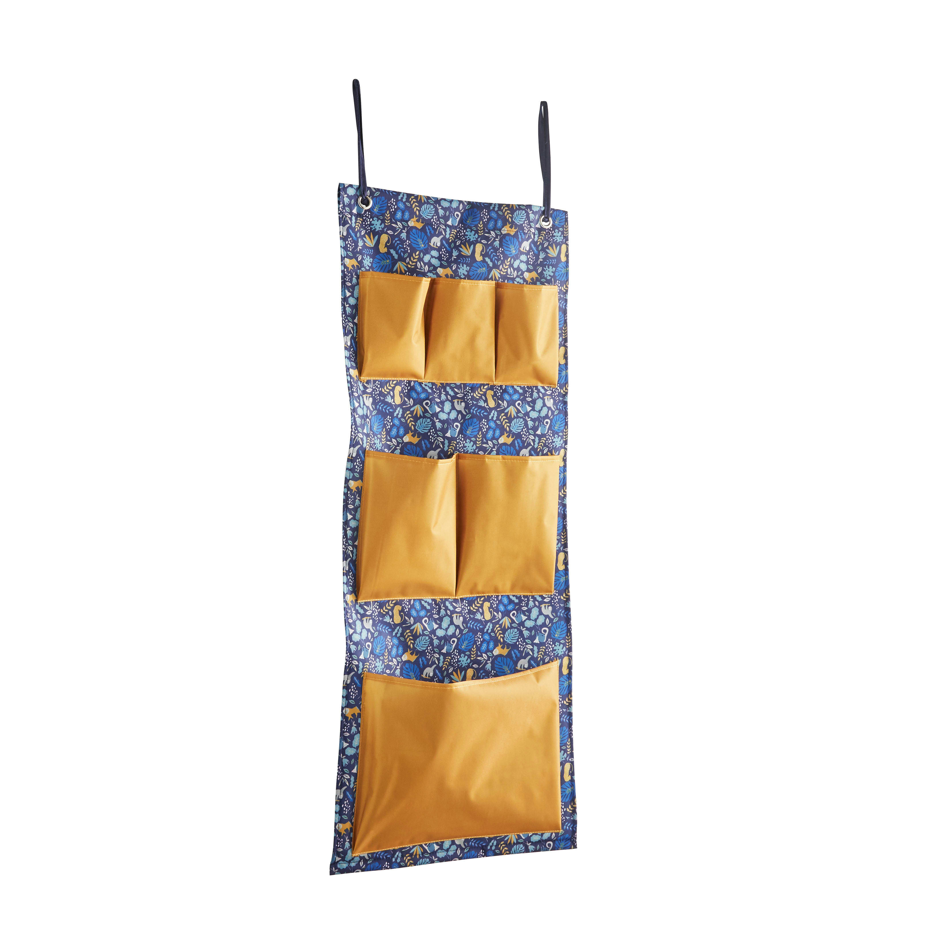 SAFARI - Organisateur mural pour enfants bleu 100x40x1cm