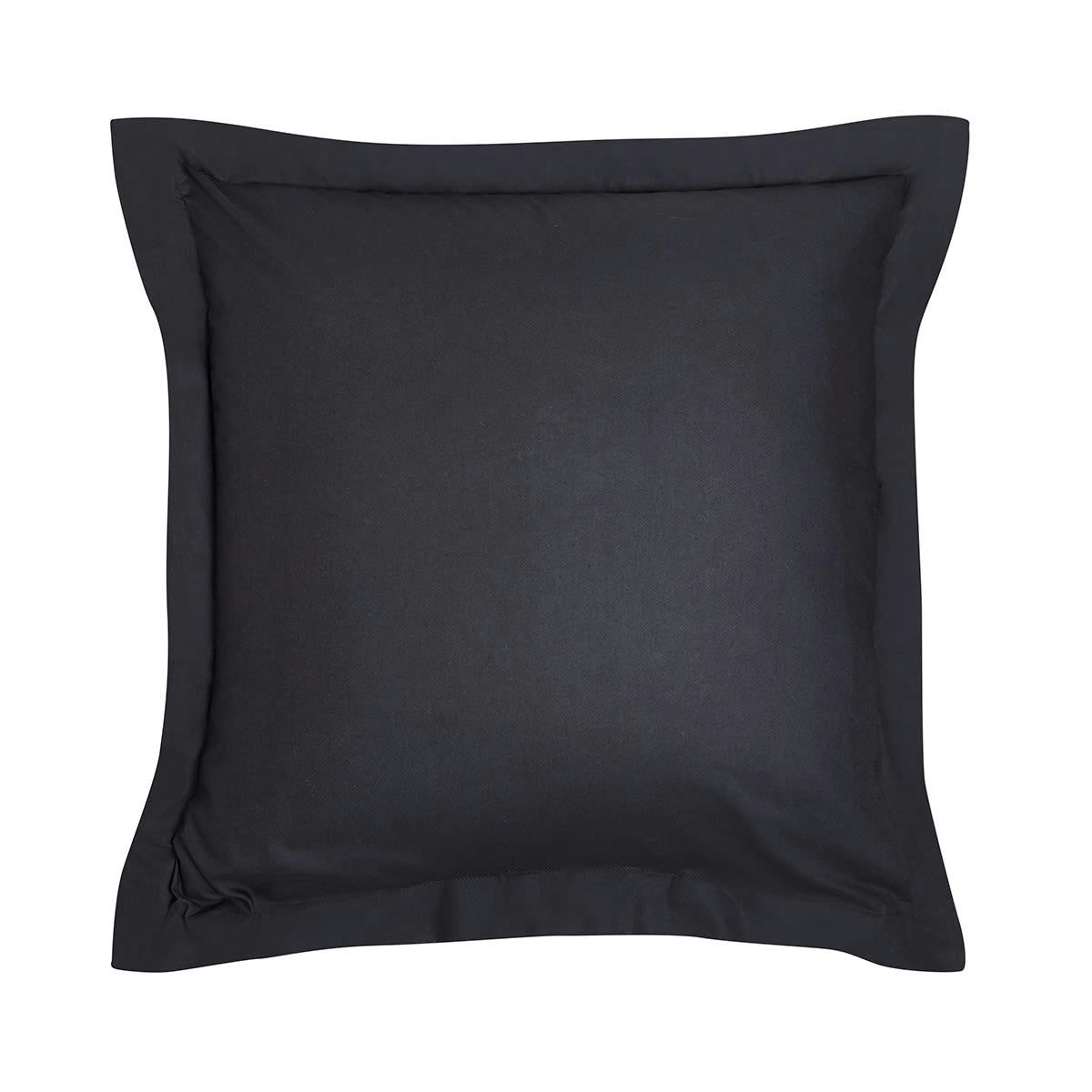 ORGANIC - Taie d'oreiller volant en Coton Bio Noir 63x63 cm