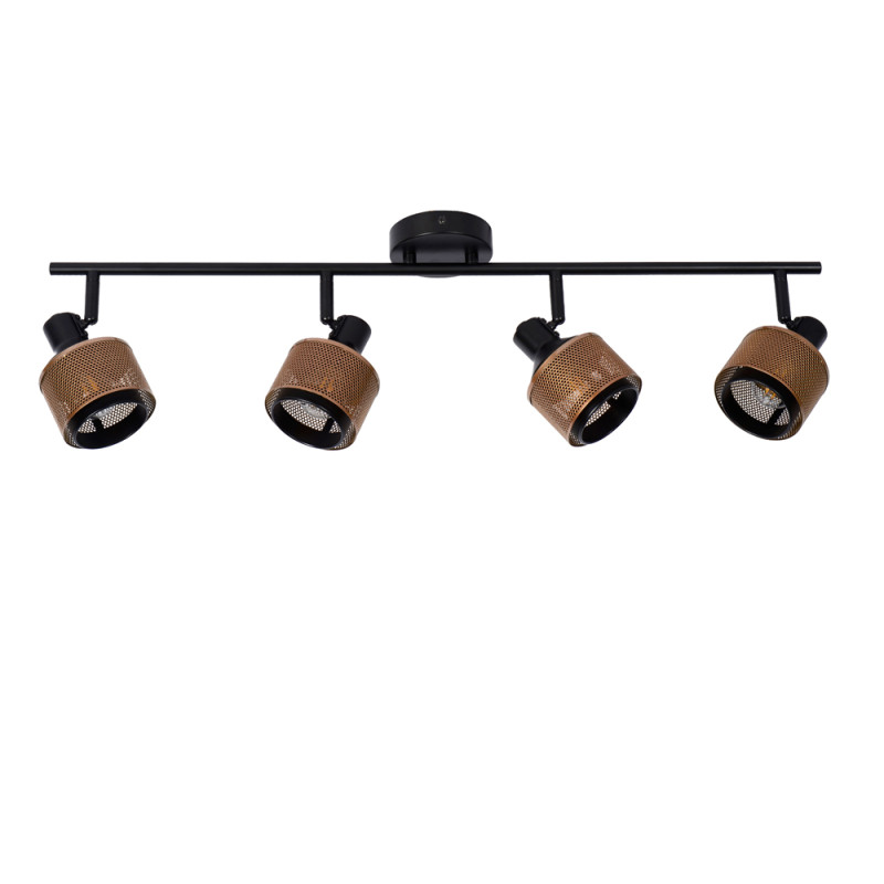 Spot Rafa noir et bronze E14 4 x 40 W LUCIDE