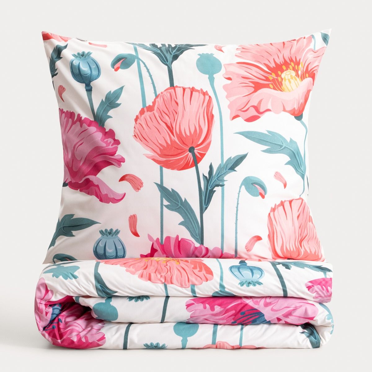 Pościel SELVA z mikrofibry w kwiaty 160x200   2*70x80 cm