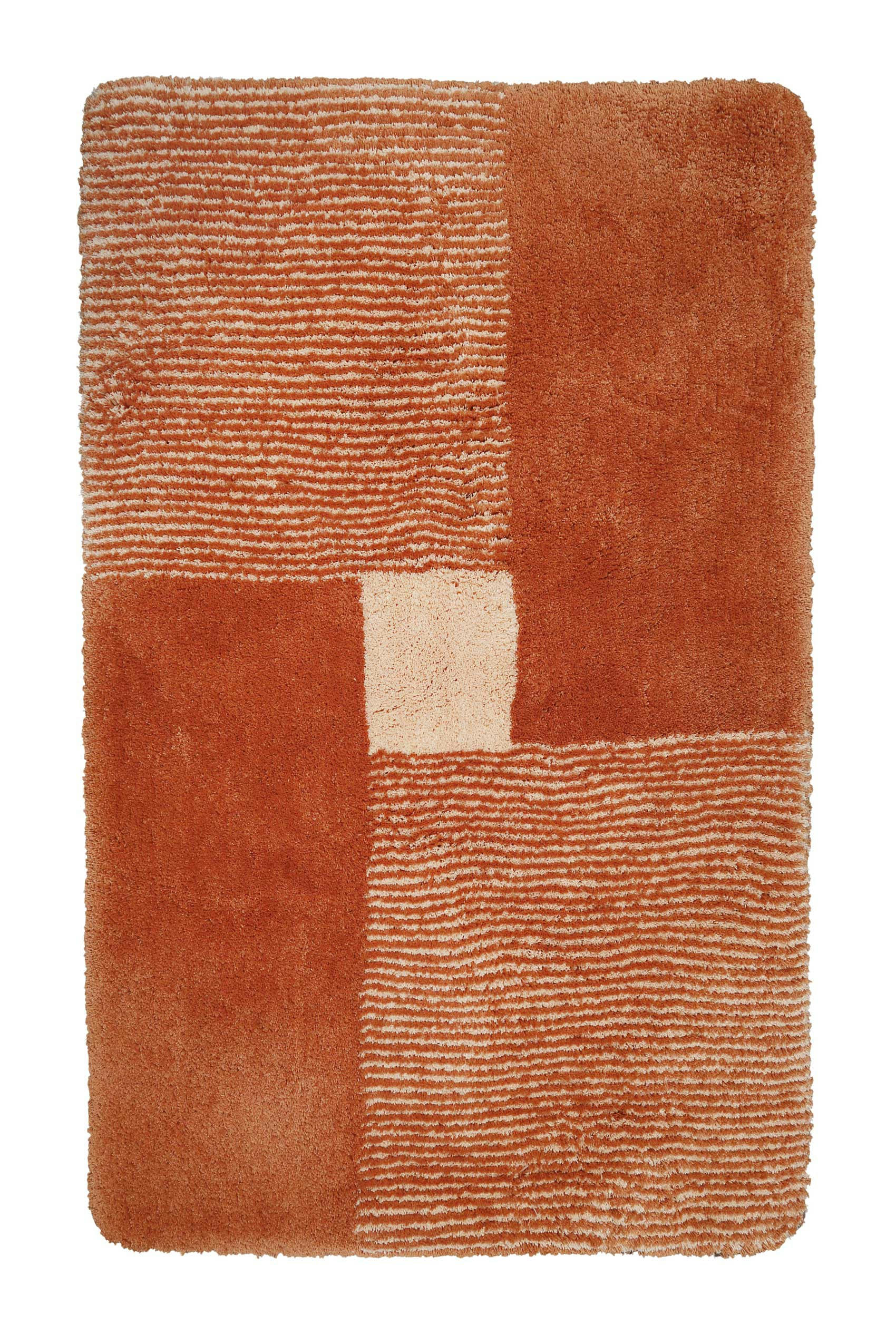 SAN PIERO - Tapis de bain microfibre très doux motif terracotta 60x100