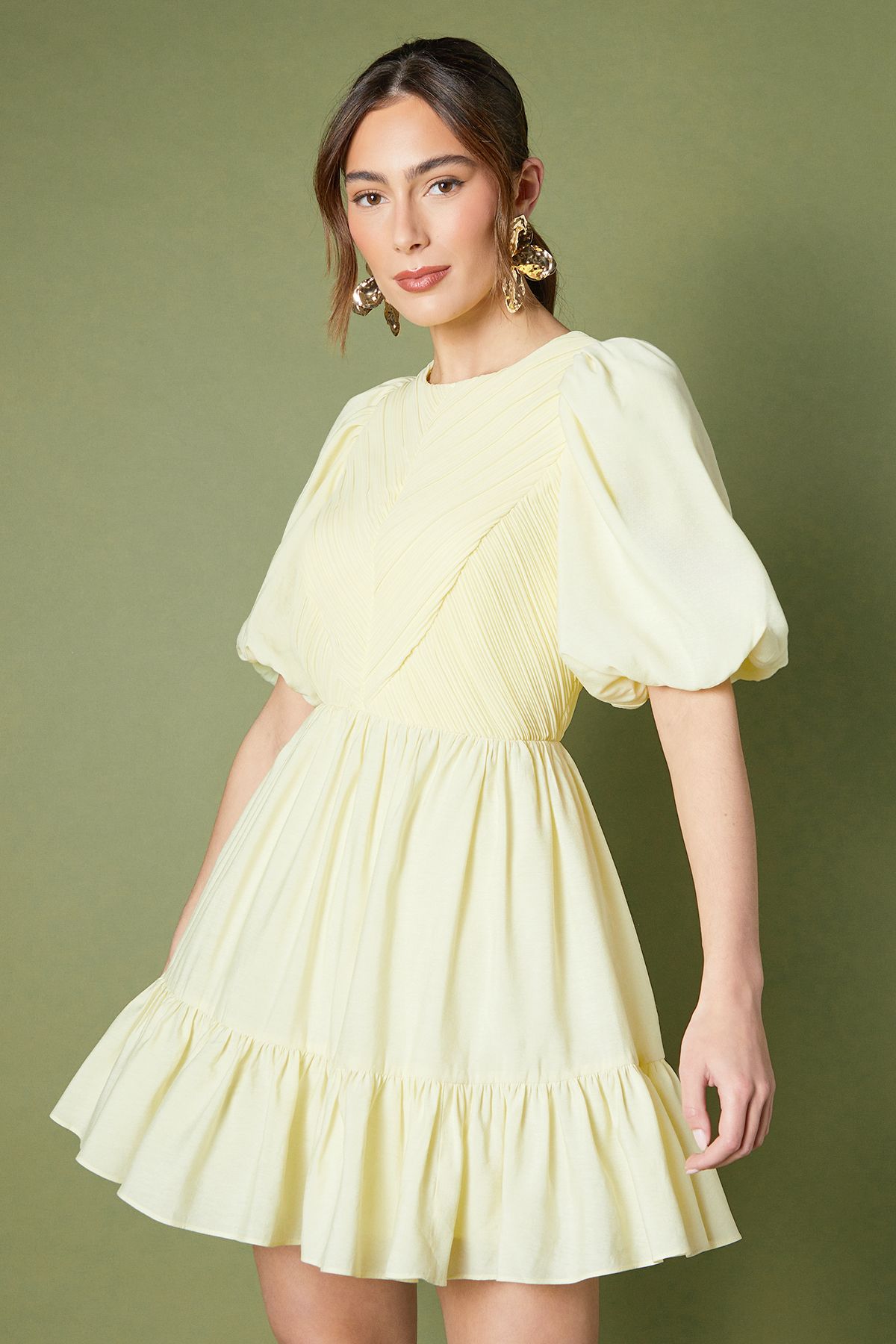 Coast Baby Pleat Organza Mini Dress