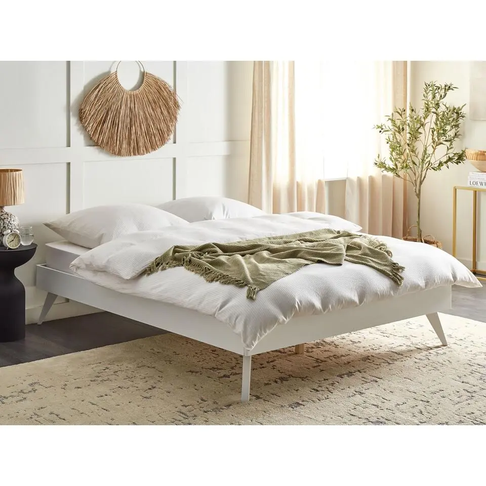 BERRIC - Tweepersoonsbed - Wit - 160 x 200 cm - MDF