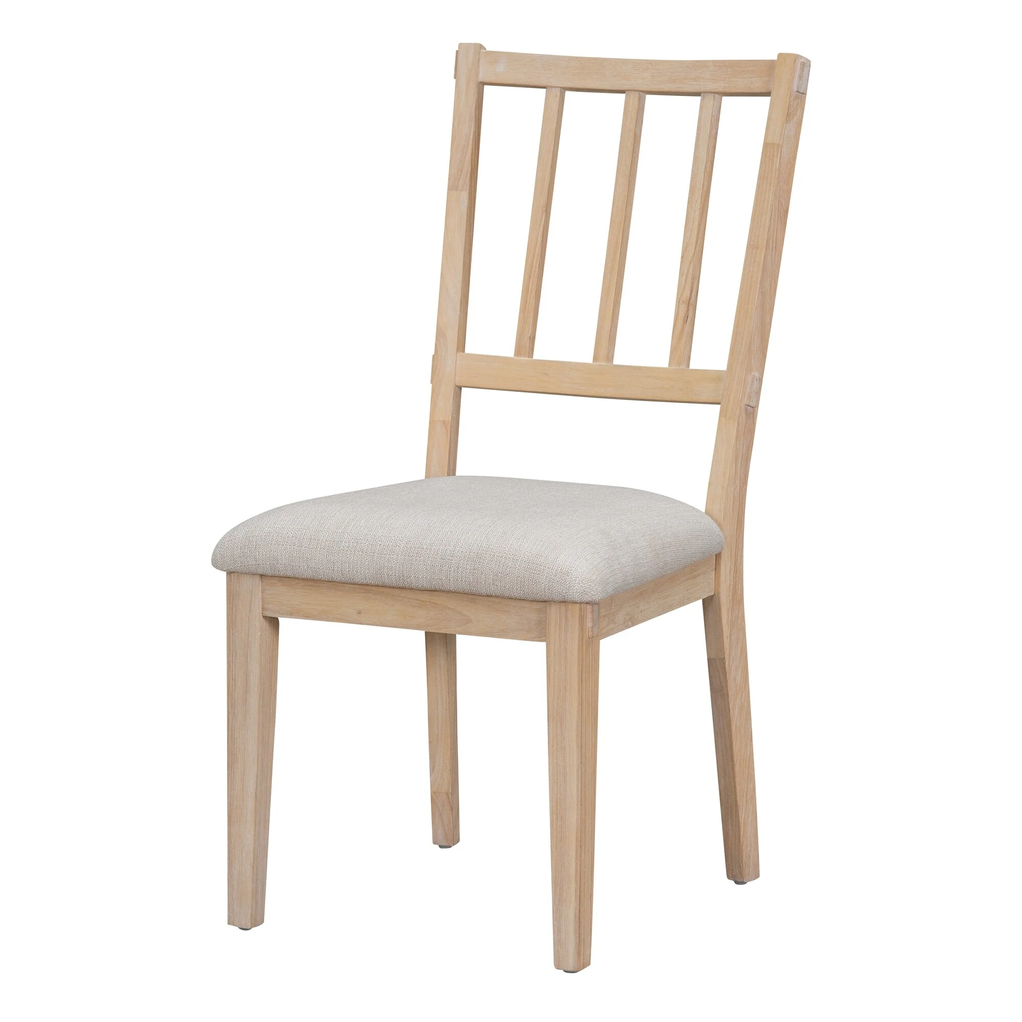 Rustic Style 5-piece Dining Set with Round Table, 3 Upholstered Chairs and Side Chairs