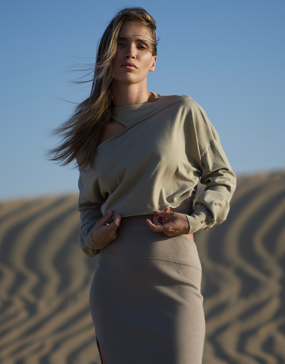 THEAD. - GRACE TOP - Taupe