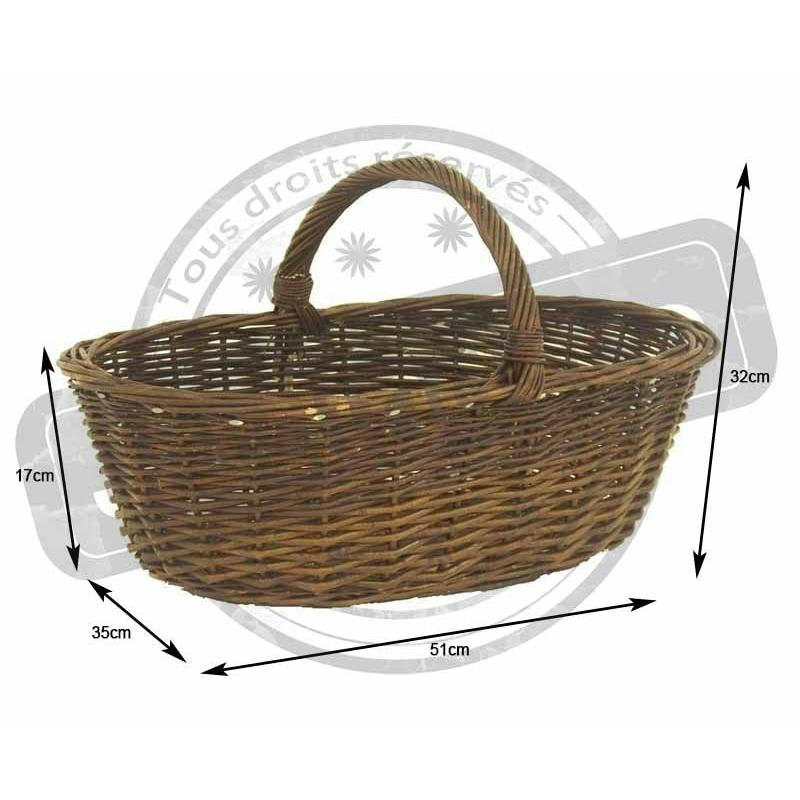 - Panier à champignons en osier brut