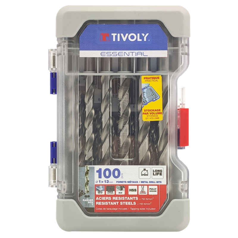 Set de forets HSS pour métaux Ø 1 - 13 mm 100 pièces TIVOLY