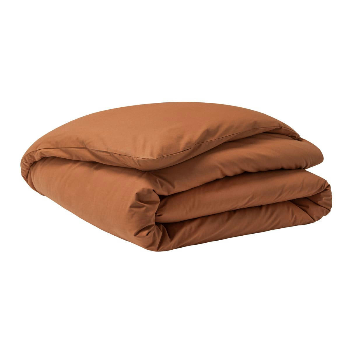 PREMIÈRE - Housse de couette en percale de coton orange 240x220